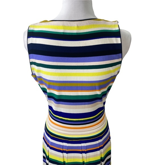 SOLD MILLY Multicolor Knit V-Neck Midi Dress Size Large - Picture 5 of 7